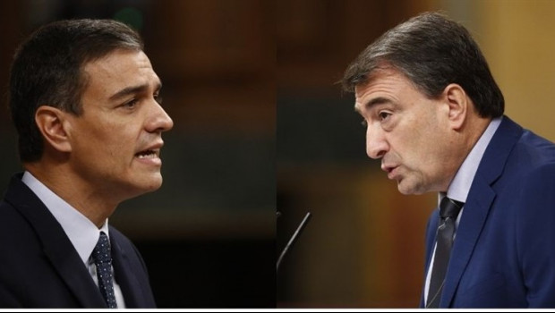 ep montaje fotograficopresidentegobiernofunciones pedro sanchez yportavozpnv aitor esteban