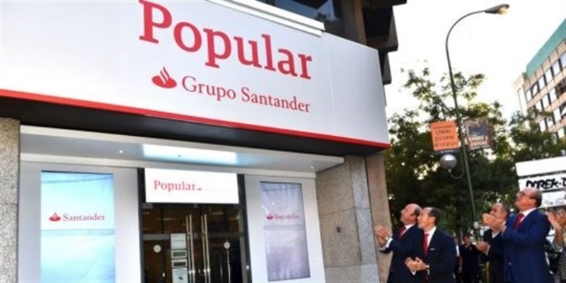 Oficina de Banco Popular con el rótulo de Grupo Santander | BANCO POPULAR - Archivo ep oficinabanco popularrotulogrupo santander