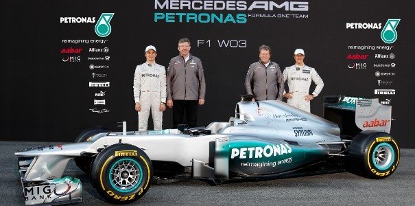 ep schumacher y rosberg presentan el w03 del mundial de f-1 de 2012