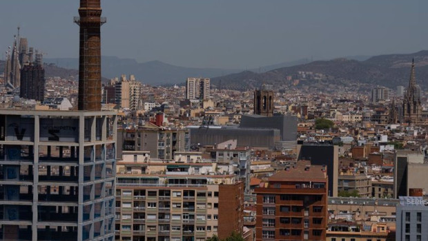 ep varios edificios de viviendas vistos desde el mirador del poble sec