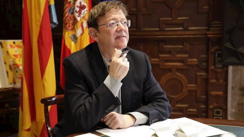 Ximo Puig durante la reunión con los departamentos de salud | GVA ep ximo puig durante la reunion con los departamentos de salud