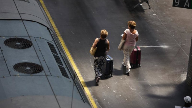 ep archivo   dos mujeres caminan por un anden de la estacion de ave madrid   puerta de atocha a 8 de