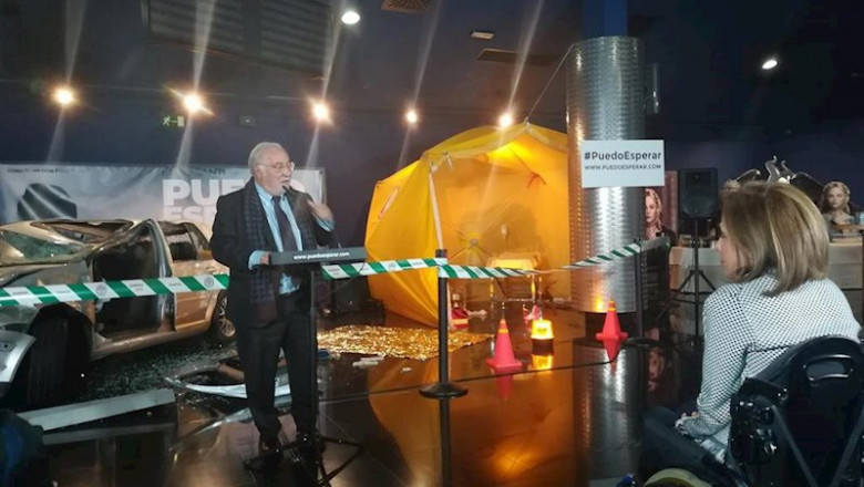 El director general de Tráfico, Pere Navarro, durante la presentación de la campaña #PuedoEsperar, de Fundación Abertis y Yelmo Cines | EUROPA PRESS ep el director general de trafico pere navarro durante la presentacion de la campana puedoesperar de