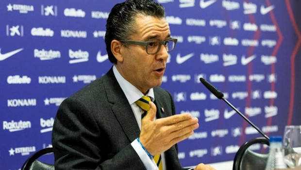 ep el portavoz de la junta directiva del fc barcelona josep vives en rueda de prensa