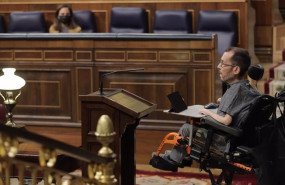 ep el portavoz de unidas podemos en el congreso pablo echenique en una sesion plenaria en el