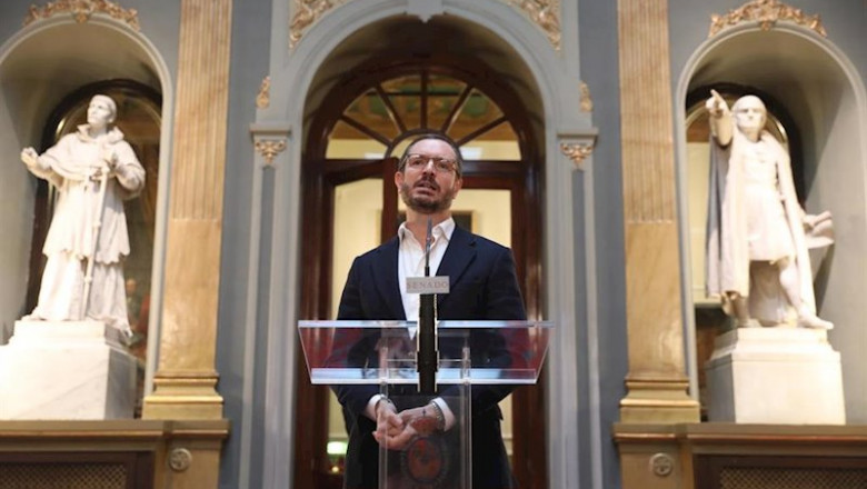ep el portavoz del partido popular en el senado javier maroto en rueda de prensa tras la reunion de