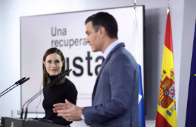 ep el presidente del gobierno pedro sanchez y la primera ministra de la republica de finlandia sanna