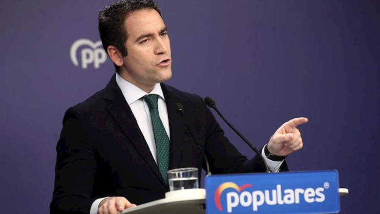 El secretario general del Partido Popular, Teodoro García Egea, en rueda de prensa tras la reunión del Comité de Dirección del partido, en Madrid (España), a 23 de diciembre de 2019. | Eduardo Parra - Europa Press ep el secretario general del partido popular teodoro garcia egea en rueda de prensa tras la reunion