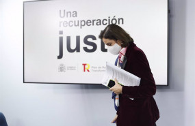 ep la ministra de industria comercio y turismo reyes maroto tras una comparecencia posterior a una