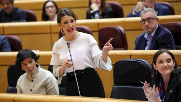 ep la ministra de trabajo y economia social yolanda diaz interviene durante la primera sesion de