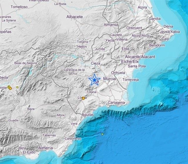 Terremoto de 4.1 grados en la Región de Murcia | INSTITUTO GEOGRÁFICO NACIONAL ep terremoto41 gradosla regionmurcia