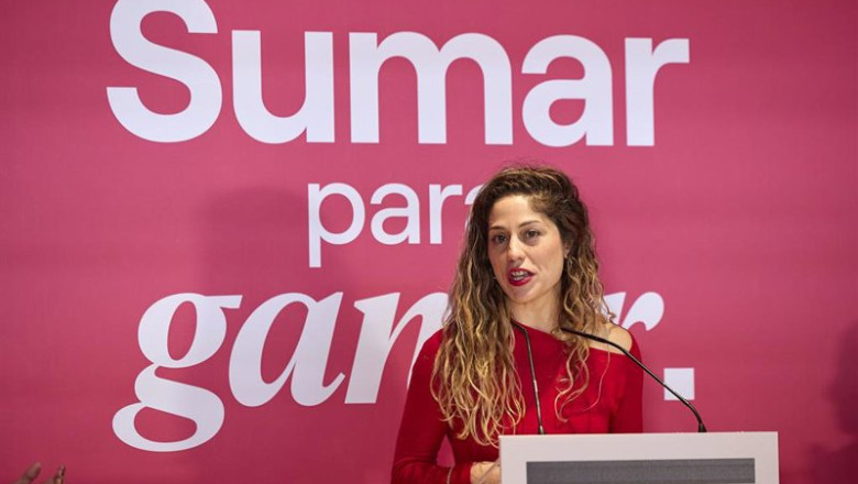 ep archivo   la coordinadora general de sumar lara hernandez durante la conferencia politica de