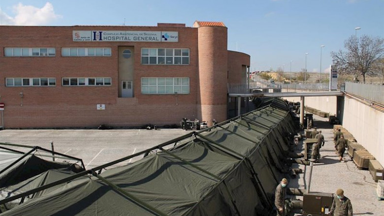 Coronavirus.- 38 efectivos del Ejército de Tierra levantan el hospital de campaña en Segovia en menos de 24 horas | EUROPA PRESS ep coronavirus- 38 efectivos del ejercito de tierra levantan el hospital de campana en segovia en