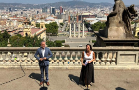 ep el alcalde de barcelona jaume collboni y la consellera de economia y finanzas de la generalitat