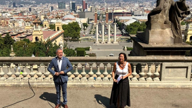 ep el alcalde de barcelona jaume collboni y la consellera de economia y finanzas de la generalitat