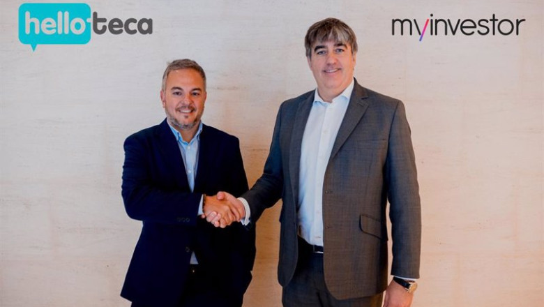 El fundador y consejero delegado de Helloteca, Juan Pablo Caturini, y el vicepresidente ejecutivo de MyInvestor, Carlos Aso. | MYINVESTOR ep el fundador y consejero delegado de helloteca juan pablo caturini y el vicepresidente ejecutivo