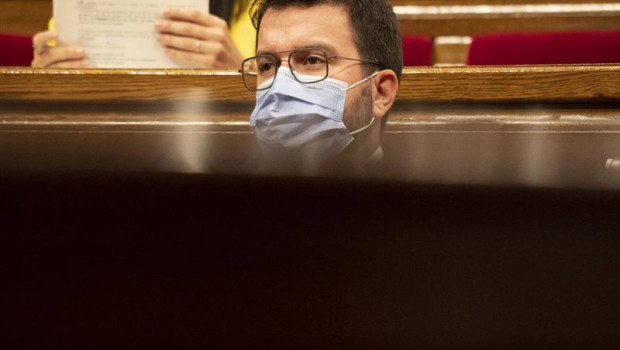 ep el presidente de la generalitat pere aragons en un debate de politica general en el parlament de