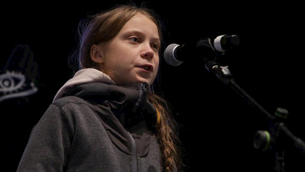 ep la activista sueca greta thunberg interviene en la marcha por el clima que recorre las calles del