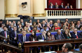 ep la futura presidenta del senado pilar llop en la constitucion del senado sentada en la bancada