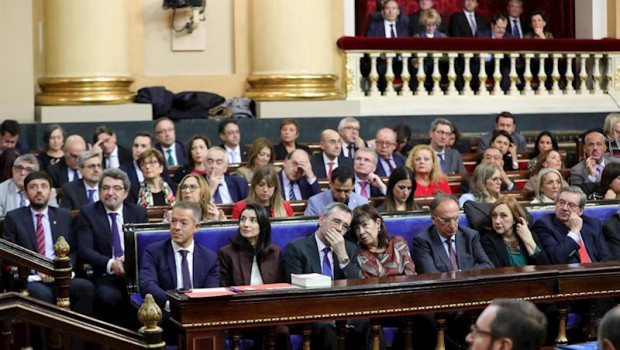 ep la futura presidenta del senado pilar llop en la constitucion del senado sentada en la bancada