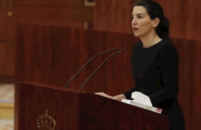 ep la portavoz de vox en la asamblea rocio monasterio durante el pleno en la asamblea de madrid este