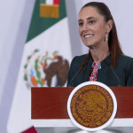ep la presidenta de mexico claudia sheinbaum durante una rueda de prensa en palacio nacional de la