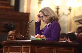 ep la vicepresidenta tercera del gobierno nadia calvino interviene durante una sesion plenaria en el