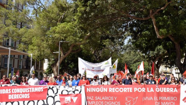 ep manifestacion del primero de mayo en malaga a 1 de mayo de 2022