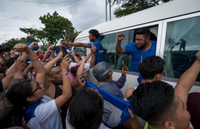ep presos politicos liberados en nicaragua imagen de archivo