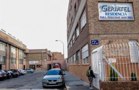 ep puerta y fachada de la residencia geriatel aluche dond la unidad militar de emergencias ume