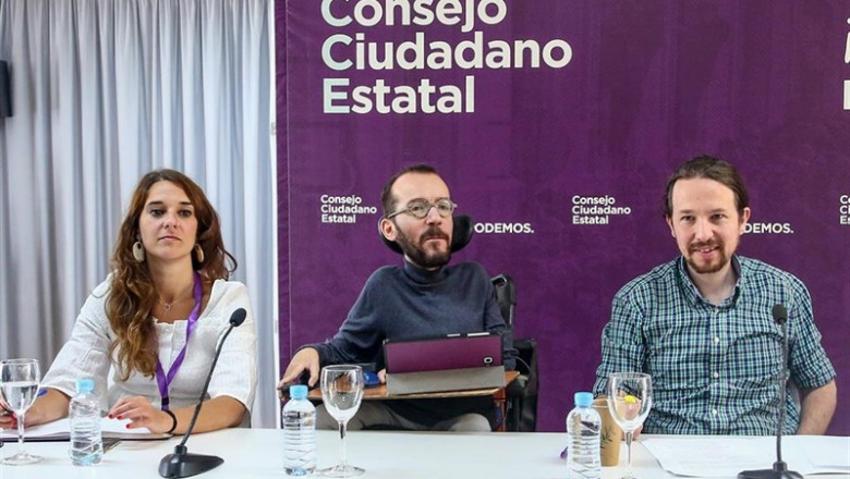 El secretario general de Podemos, Pablo Iglesias, y el todavía secretario general de Organización del Partido, Pablo Echenique, intervienen en una rueda de prensa tras la reunión mantenida con los cabezas de negociación de la Comunidad Valenciana, Baleare | Ricardo Rubio - Europa Press - Archivo ep secretario generalpodemos pablo iglesias ytodavia secretario generalorganizacionpartido pablo echenique intervienenuna ruedaprensala reunion mantenidalos cabezasnegociacionla comunidad valenciana baleare