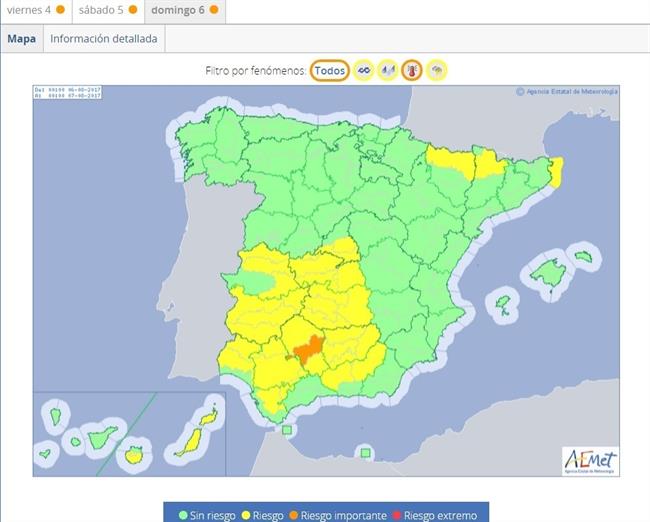 TEMPERATURAS PARA EL DOMINGO | AEMET ep temperaturasdomingo