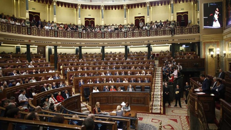 ep vista del hemiciclo del congreso de los diputados durante la segunda votacion para la investidura