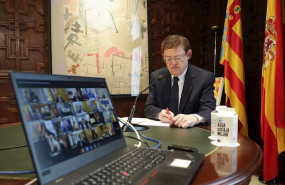 ep ximo puig durante la videoconferencia