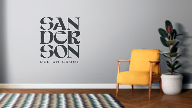 dl sanderson design group aim interior design home furnishings wallpaper logo