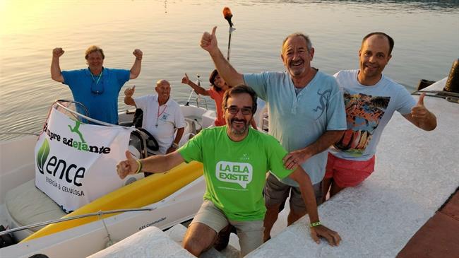 Arguiñano junto con el equipo del reto del nadador Jaime Caballero | ROSA MARÍA GARCÍA LLORENTE ep arguinanoconequiporetonadador jaime caballero