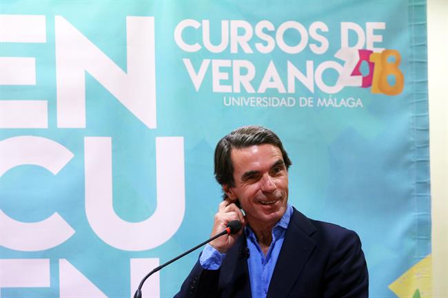 Aznar en los cursos de verano de la Universidad de Málaga | EUROPA PRESS/ALEX ZEA ep aznarlos cursosveranola universidadmalaga