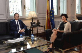 ep el consejero de educacion y juventud de la comunidad de madrid enrique ossorio y la ministra de