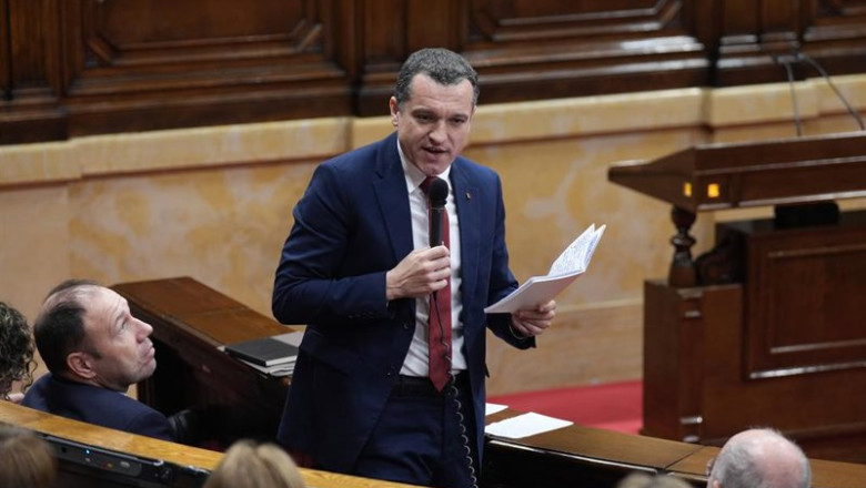 ep el conseller de agricultura de la generalitat scar ordeig interviene durante una sesion de