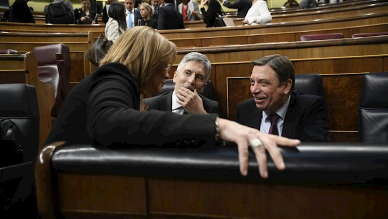 ep el ministro de interor fernando grande- marlaska centro y el ministro de agricultura pesca y