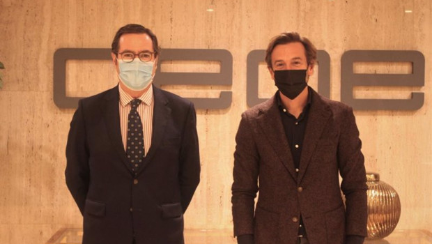 ep el presidente de ceoe antonio garamendi izquierda y el presidente de bmw para espana y portugal