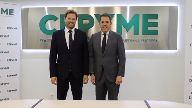 ep el presidente de cepyme gerardo cuerva der y el responsable de relaciones institucionales de
