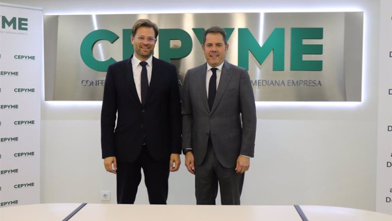 ep el presidente de cepyme gerardo cuerva der y el responsable de relaciones institucionales de ep el presidente de cepyme gerardo cuerva der y el responsable de relaciones institucionales de