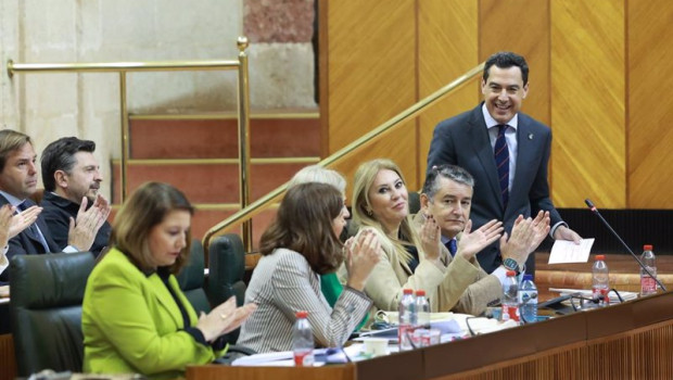ep el presidente de la junta de andalucia juanma moreno en el pleno del parlamento 20240208140607