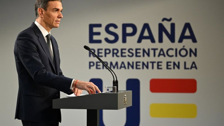 ep el presidente del gobierno pedro sanchez en rueda de prensa tras el consejo europeo