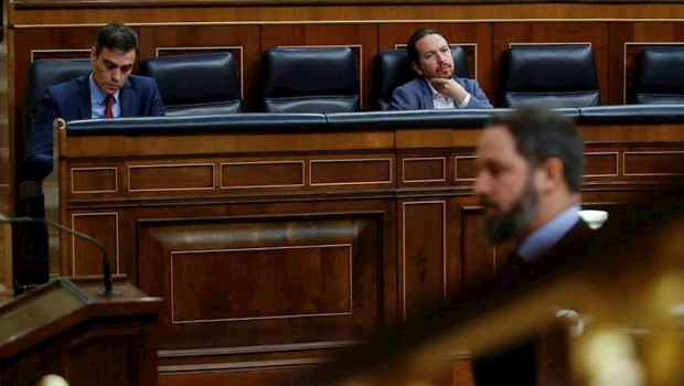 ep el presidente del gobierno pedro sanchez i y el vicepresidente segundo pablo iglesias d en el