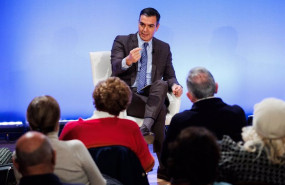 ep el presidente del gobierno pedro sanchez interviene en un acto sobre pensiones mas justas este