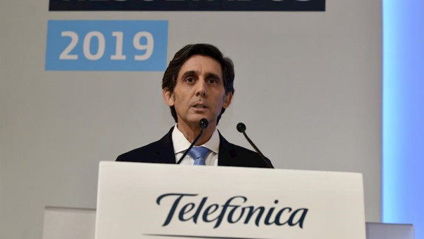 ep el presidente ejecutivo de telefonica jose maria alvarez-pallete en la rueda de prensa de los