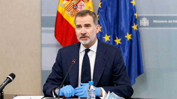ep el rey felipe vi durante una reunion por videoconferencia con el centro de coordinacion operativo