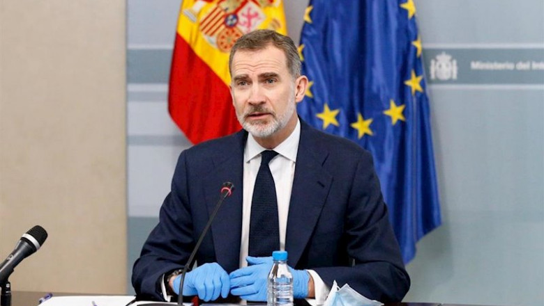 ep el rey felipe vi durante una reunion por videoconferencia con el centro de coordinacion operativo ep el rey felipe vi durante una reunion por videoconferencia con el centro de coordinacion operativo